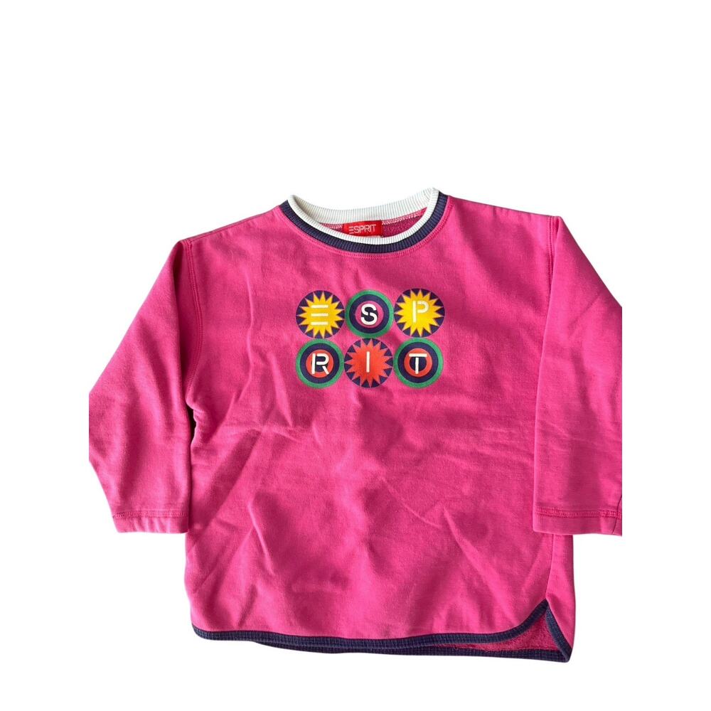 Vintage Esprit‎ Girls size Large 10 pink graphic sweatshirt